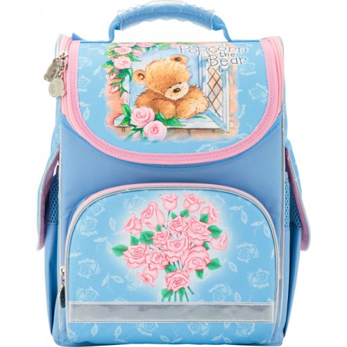 Рюкзак школьный каркасный KITE 501 Popcorn Bear-1 PO17-501S-1 голубой
