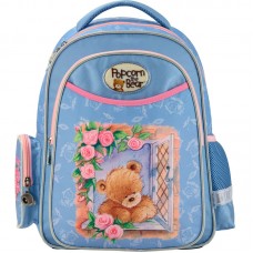 Рюкзак школьный KITE 511 Popcorn Bear PO17-511S голубой