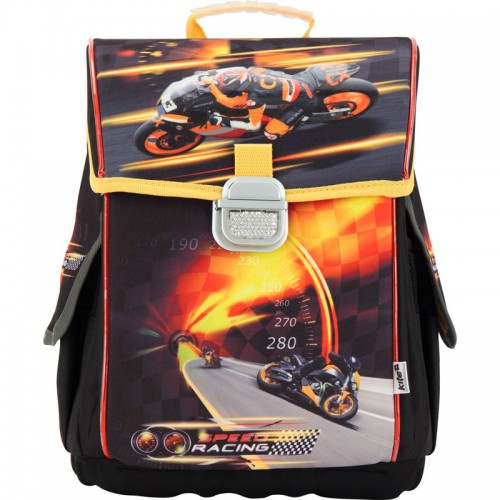 Рюкзак школьный каркасный KITE 503 Speed racing K17-503S-1 серый