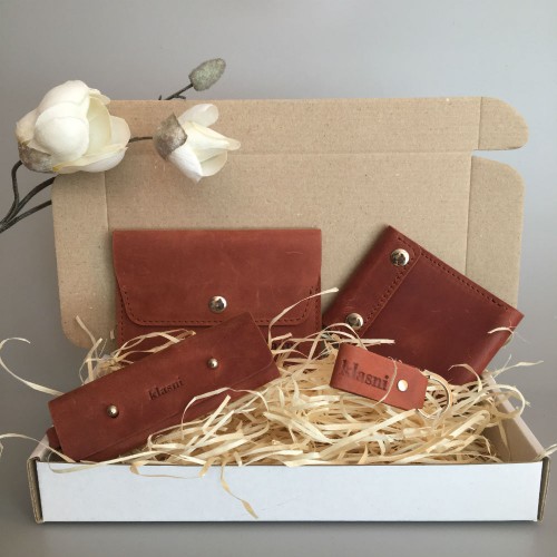 Подарочный набор Klasni Aconite коричневый N-8-Br