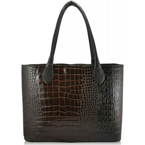 Жіноча сумка MIS 35222 Crocodile коричнева