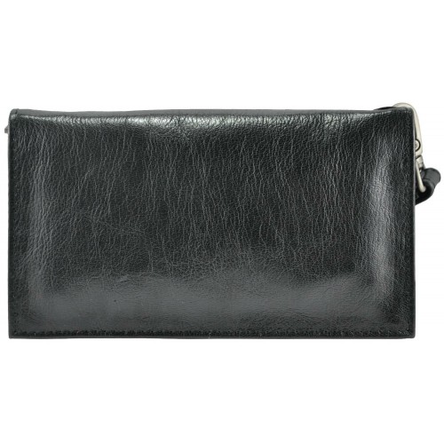 Чоловічий шкіряний клатч MIS 4489 Gloss Чорний