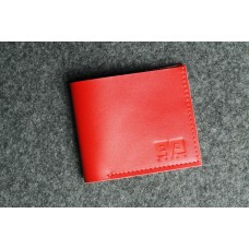 Чоловічий шкіряний гаманець "Мікро" червоний