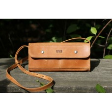 Женская кожаная минисумка "Стандарт" светло-рижая