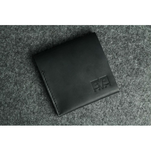 Мужской кожаный кошелек "Средний" черный