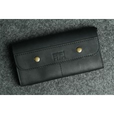 Шкіряний гаманець "Подвійний" чорний