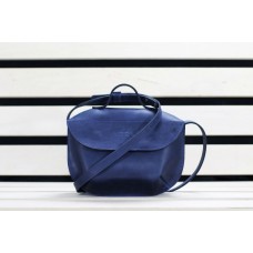 Жіноча шкіряна сумка "Сфера" синя