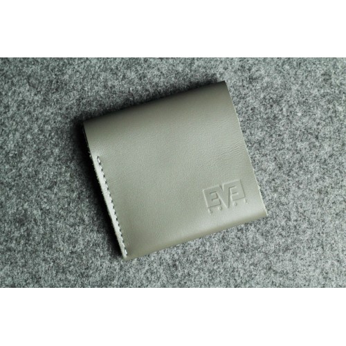 Чоловічий шкіряний гаманець "Середній" сірий