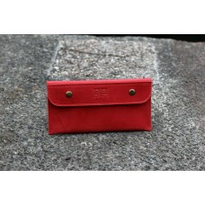 Шкіряний гаманець "Конверт" червоний