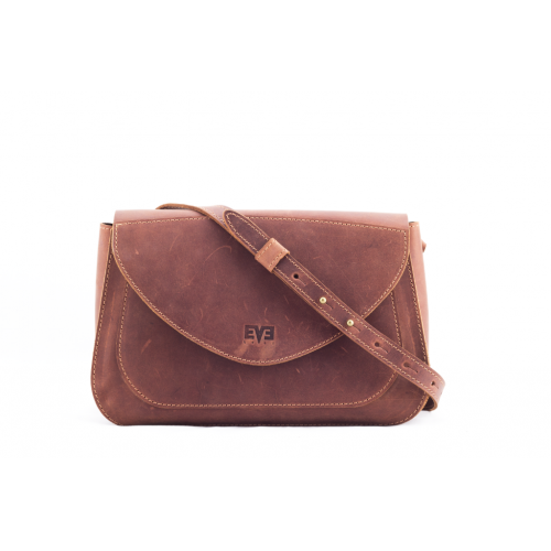 Женская кожаная сумка Долька рыжая