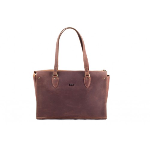 Женская кожаная сумка Трина M рыжая