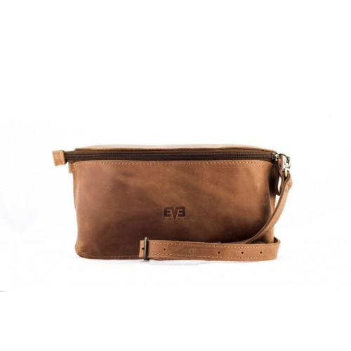 Поясна шкіряна сумка Виноград руда