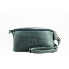 Поясная кожаная сумка Виноград зеленая