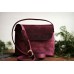 Жіноча шкіряна сумка "Крапля" бордова
