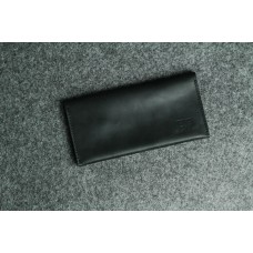 Чоловічий шкіряний гаманець "Тревел-міні" чорний