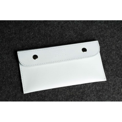 Шкіряний гаманець "Конверт" білий