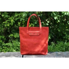 Жіноча шкіряна сумка "Ж - вертикальна" червона