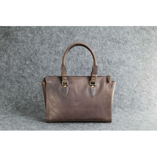 Женская кожаная сумка "Трина S" коричневая