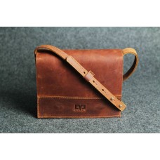 Шкіряна сумка "Вінтаж" темно-руда