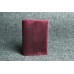 Кожаная обложка для паспорта "Паспарту" бордовая