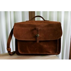 Женская кожаная сумка "Фэйк-М" темно-рыжая