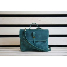 Женская кожаная сумка "Лира" зеленая