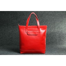 Жіноча шкіряна сумка "Ж - вертикальна" червона