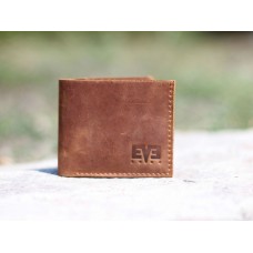 Мужской кожаный кошелек "Микро" темно-рыжий