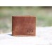 Мужской кожаный кошелек "Микро" темно-рыжий