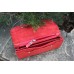 Кожаный кошелек "Двойной" красный