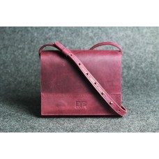 Жіноча шкіряна сумка "Вінтаж" бордовий
