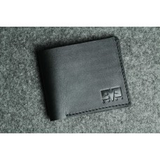 Мужской кожаный кошелек "Микро" черный кайзер