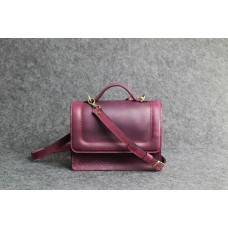 Жіноча шкіряна сумка "Тами" бордовий