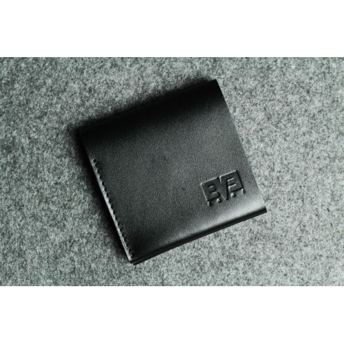 Чоловічий шкіряний гаманець "Середній" чорний