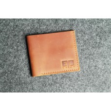 Чоловічий шкіряний гаманець "Мікро" світло-рудий