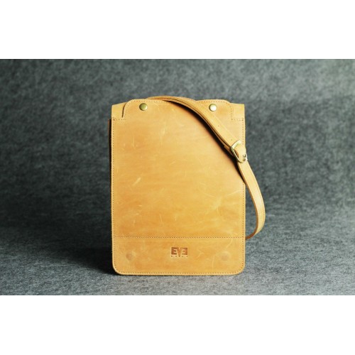 Чоловіча шкіряна сумка "Планшетник - М" світло-руда