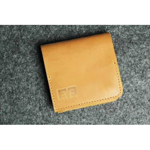 Мужской кожаный кошелек "Левый" светло-рыжий