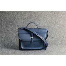 Женская кожаная сумка Фейк S Up синяя