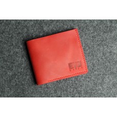 Чоловічий шкіряний гаманець "Мікро" червоний