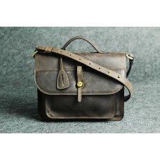 Женская кожаная сумка Фейк S Up коричневая