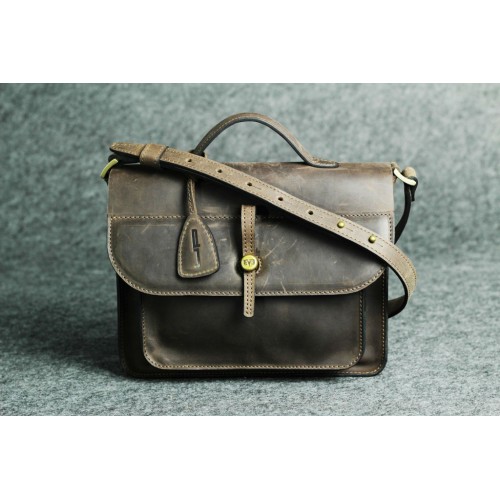 Женская кожаная сумка Фейк S Up коричневая