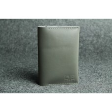 Шкіряна обкладинка для паспорта "Паспарту" сіра