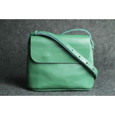 Шкіряна сумка "Крапля" зелена