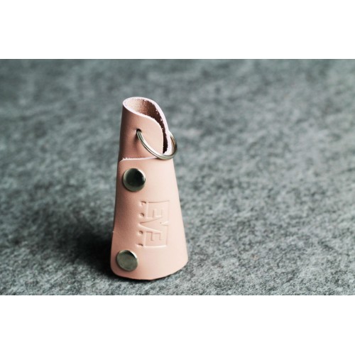 Шкіряна ключниця рожева