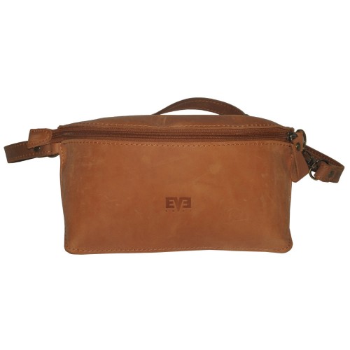 Поясна шкіряна сумка LEVEL Виноград Crazy Horse руда