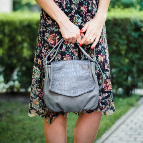 Сумка женская кожаная 91260 серая