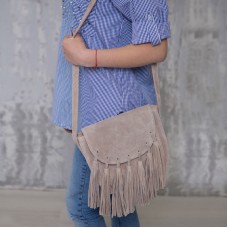 Сумка жіноча замшева 91553 бежева