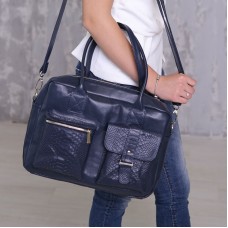 Сумка жіноча шкіряна 91690 синя