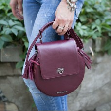 Сумка жіноча шкіряна 91834 бордова