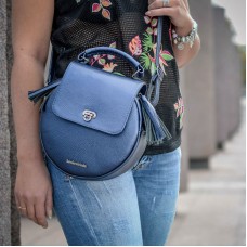 Сумка жіноча шкіряна 91923 синя